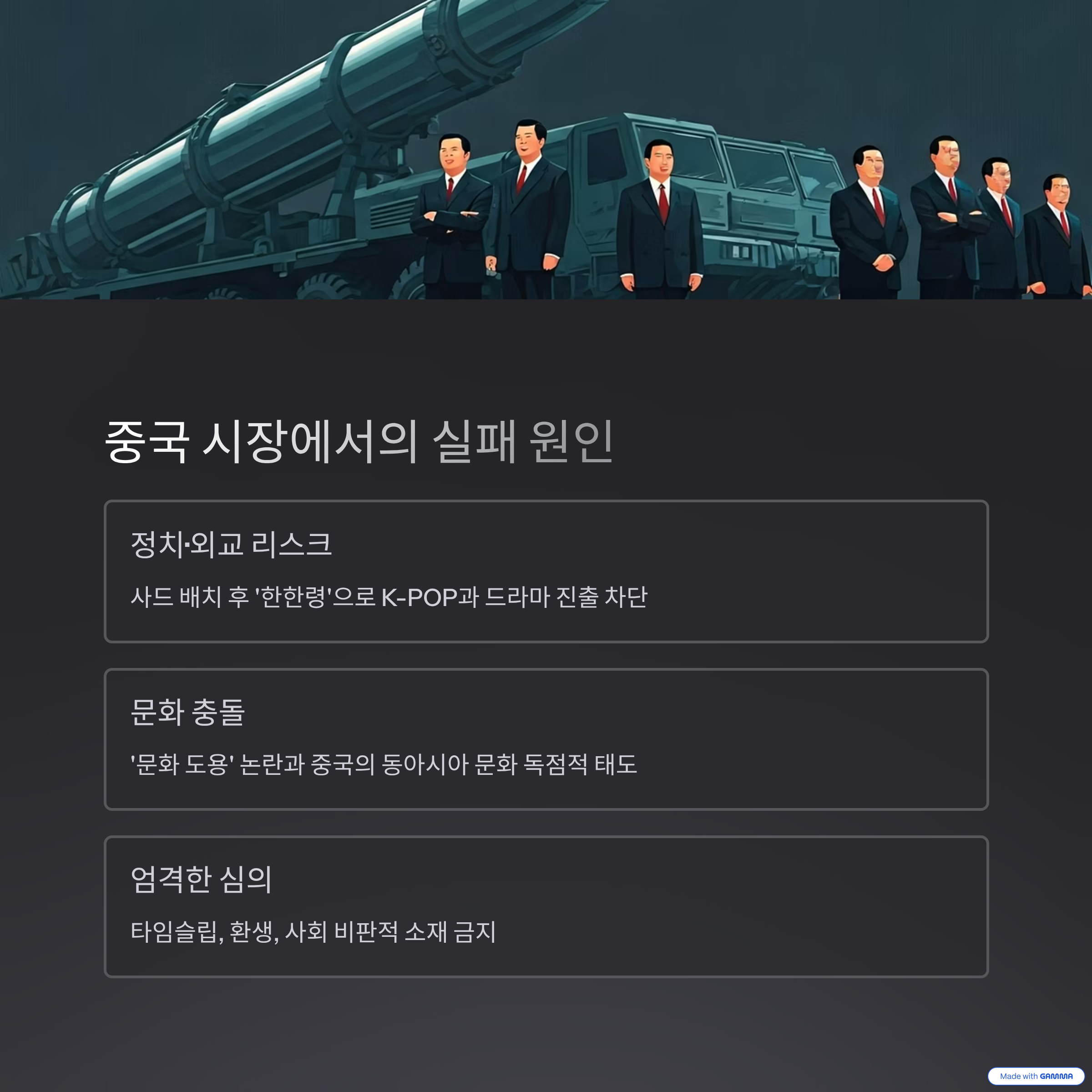 중국 시장에서의 실패 원인