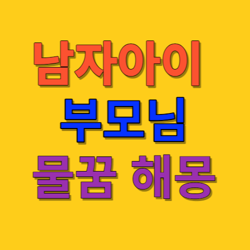 꿈속에 남자아이, 돌아가신 부모님이 꿈에 나오면 길몽? 그러면 꿈속에 물이 나오면 흉몽? 상황에 따라 달라진다고 하네요.