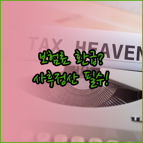 프리랜서 지역가입자 소득 사후정산 제..