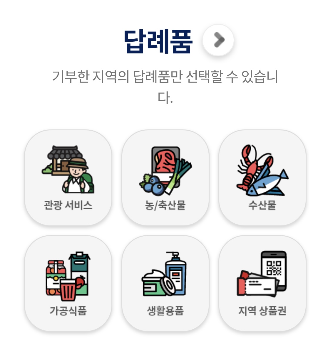 고향사랑기부제 답례품