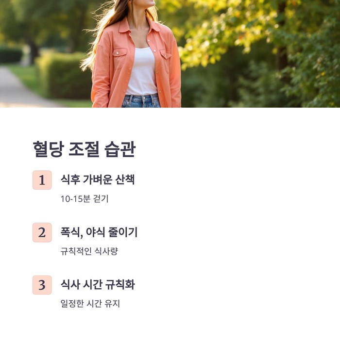 당뇨 초기증상 자가진단 예방 관리 대처 방법 요약 이미지