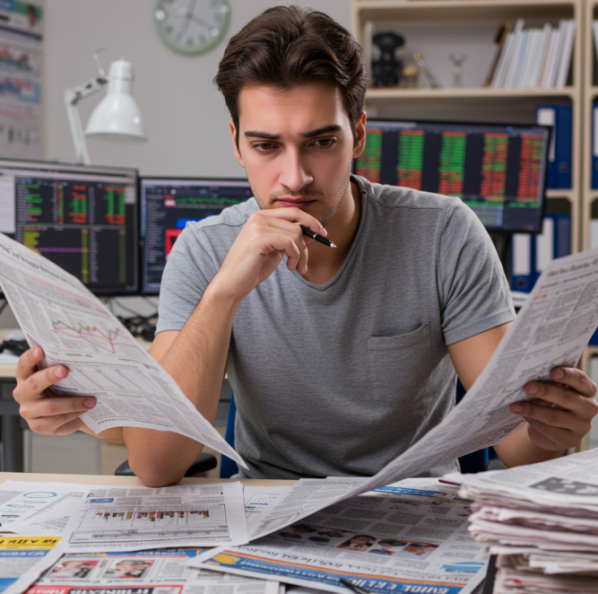 각종 투자 자료들을 이해하지 못하고 있는 초보투자자