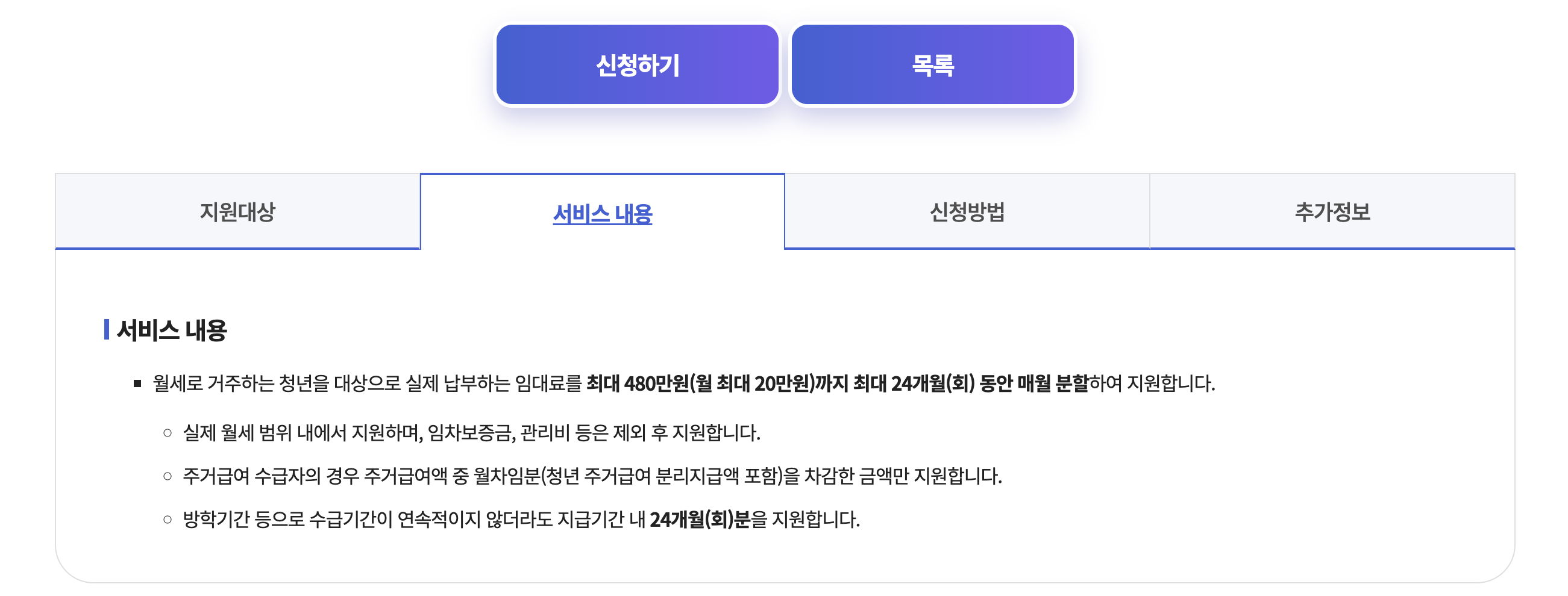 청년월세 특별지원