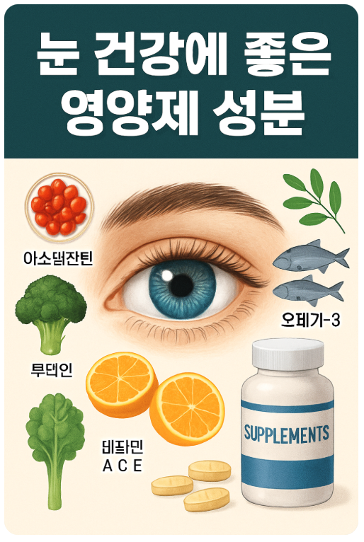 눈 건강에 좋은 영양제 성분