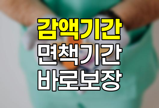 감액기간, 면책기간의 의미와 바로보장 상세 정리