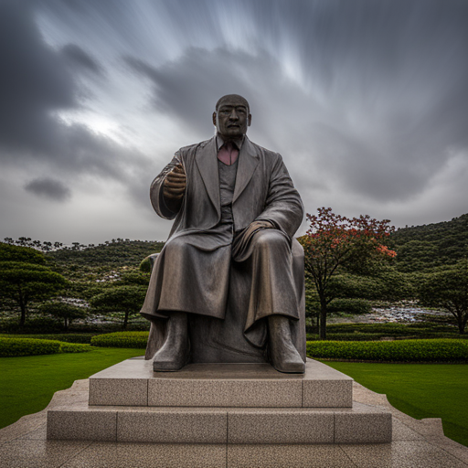 광주 정율성 흉상