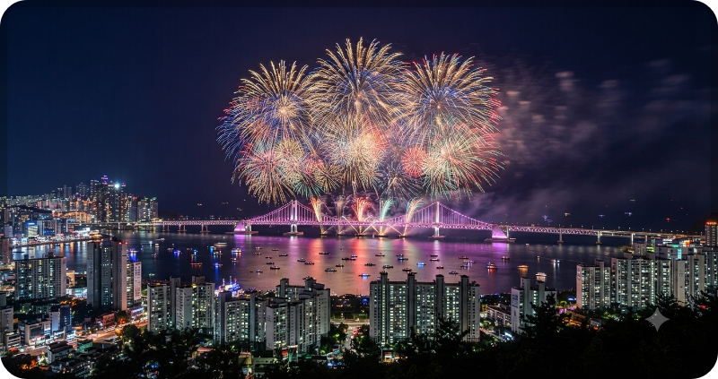 부산 불꽃축제 숨은 명당 AI 이미지