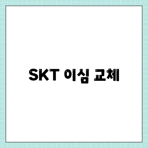SKT 이심 교체, 셀프 방법 장단점