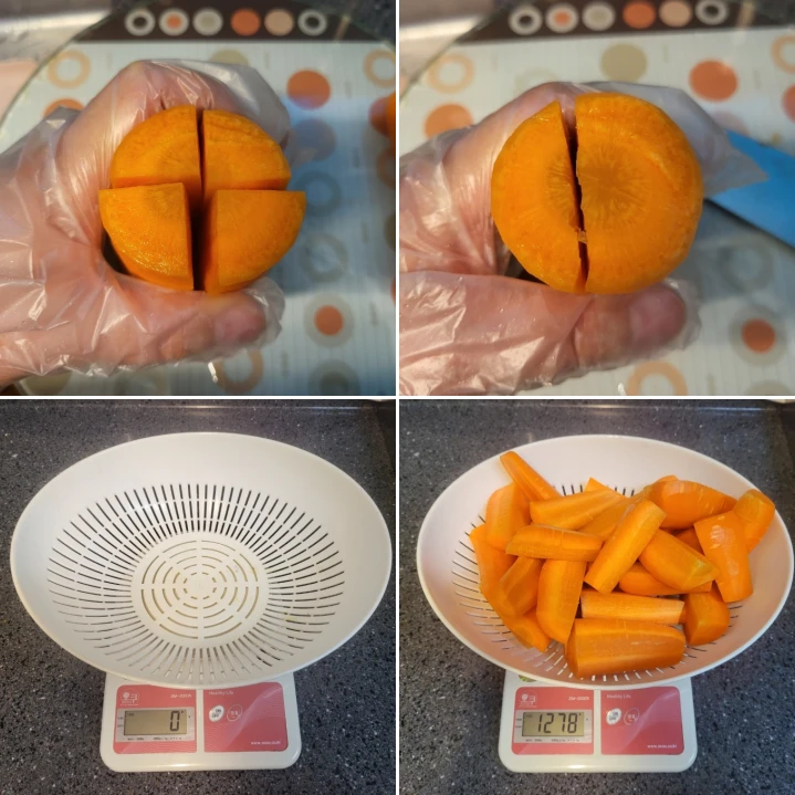 씻은당근-손질하기