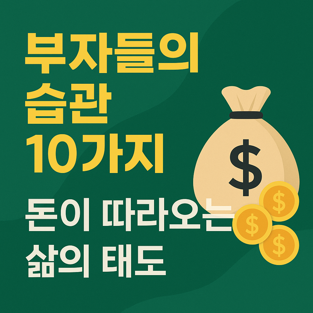부자들의 습관 10가지: 돈이 따라오는 삶의 태도