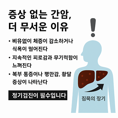 증상 없는 간암, 더 무서운 이유