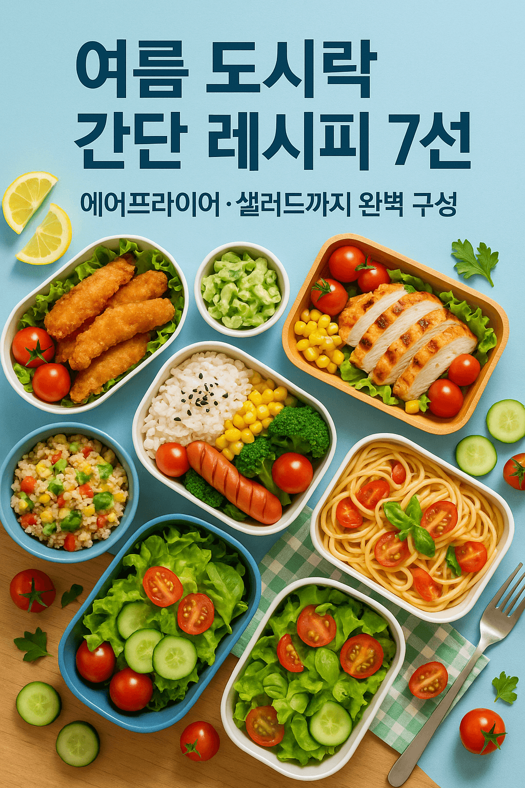 여름 도시락 간단 레시피 7선: 에어프라이어&middot;샐러드까지 완벽 구성
