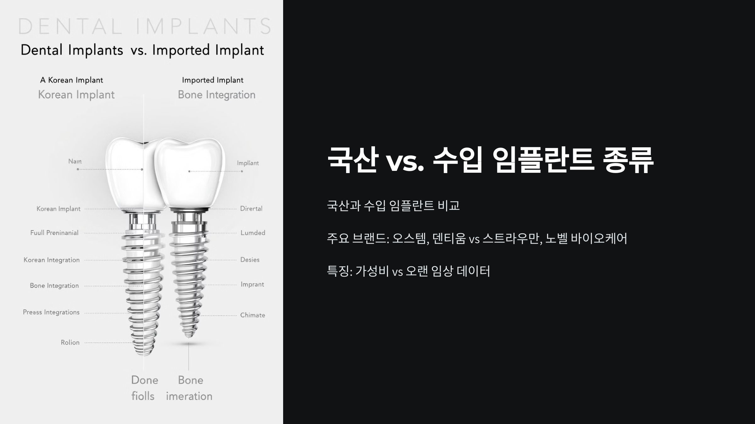 국산 vs. 수입 임플란트 종류