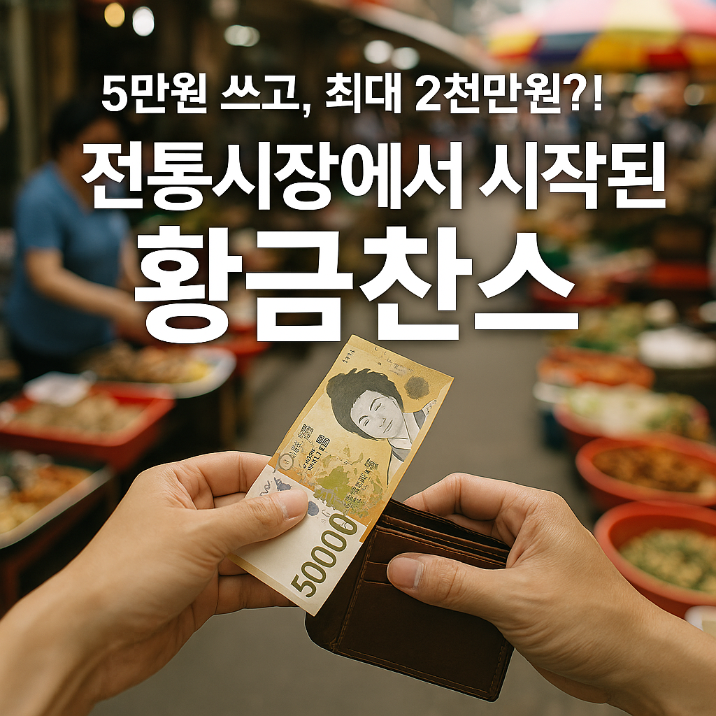 5만원 쓰고, 최대 2천만원?! 전통시장에서 시작된 황금찬스
