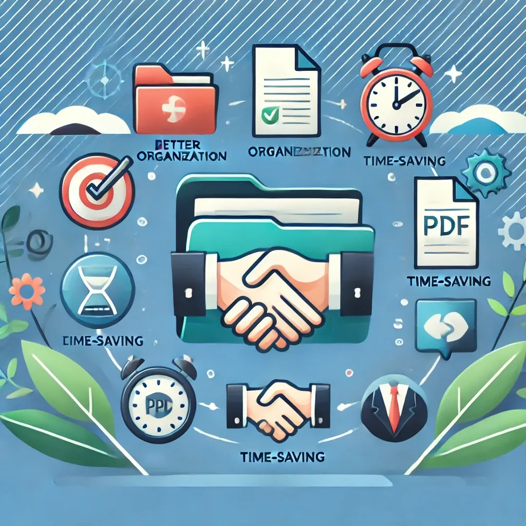 문서 정리&amp;#44; 시간 절약&amp;#44; 전문적인 인상을 강조한 인포그래픽