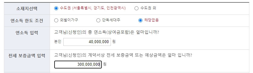 청년 맞춤형 전세 대출 가능 금액