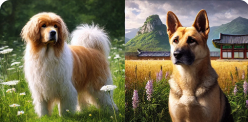 한국 토종 강아지 관련 사진