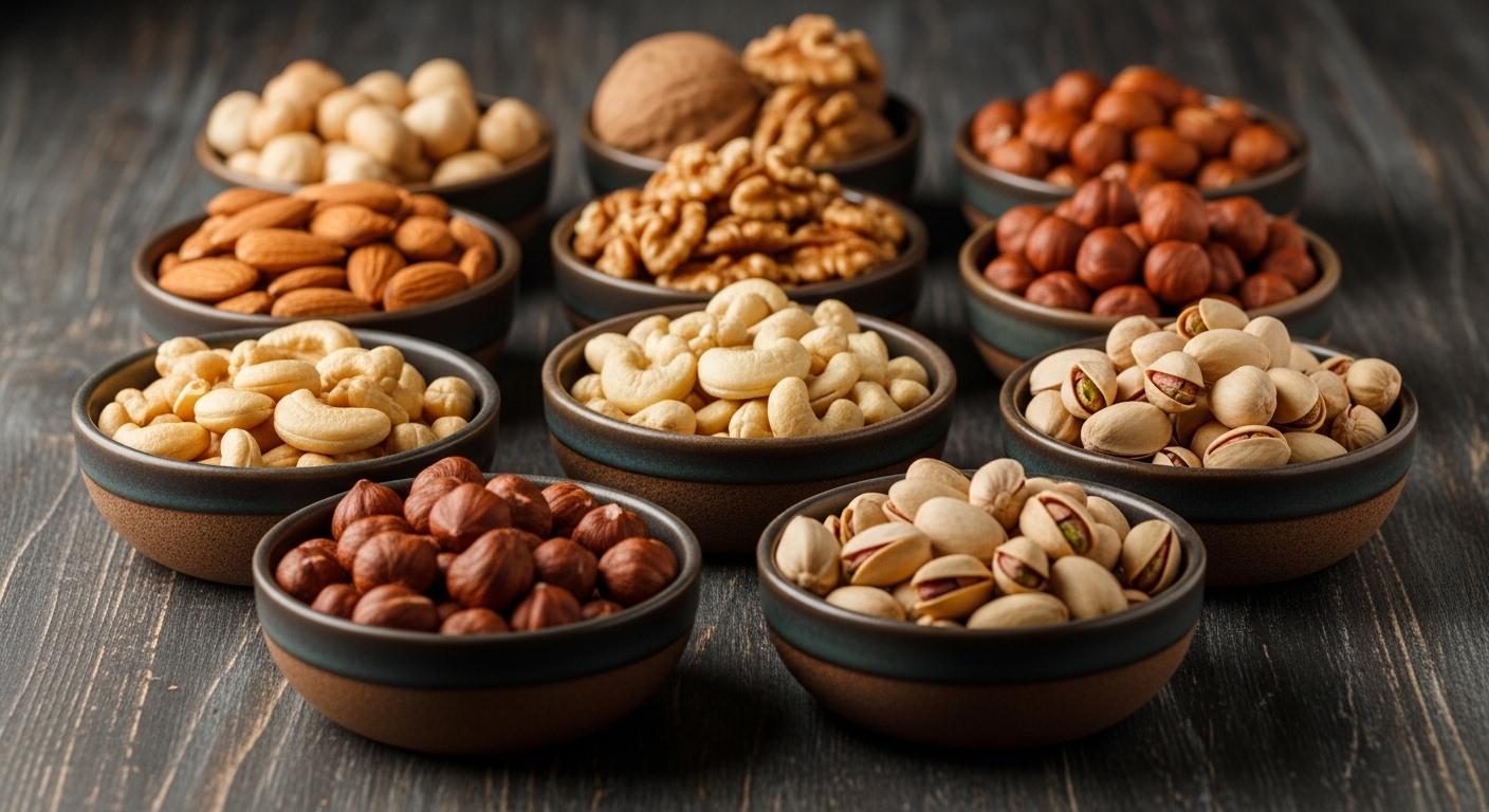 견과류 주요 효능 및 영양 데이터
