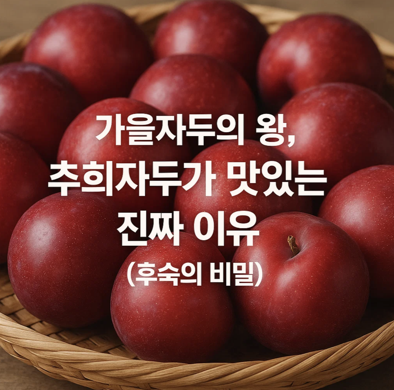 가을자두의 왕, 추희자두가 맛있는 진짜 이유 (후숙의 비밀)