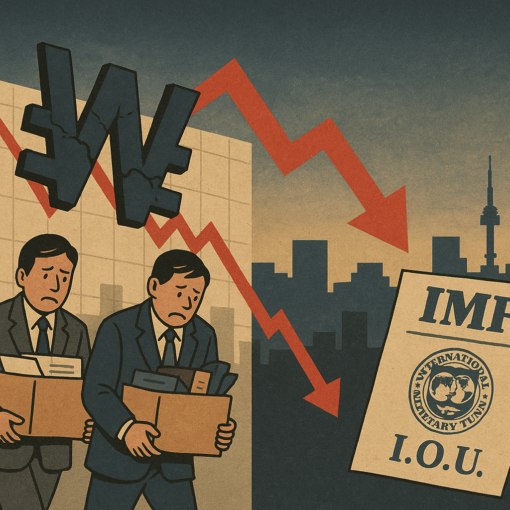 (1988‑2003) IMF 외환위기 레트로 일러스트