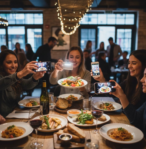 동서양 테이블 매너 중 SNS에 식사 사진 올릴 때 지켜야 할 디지털 매너