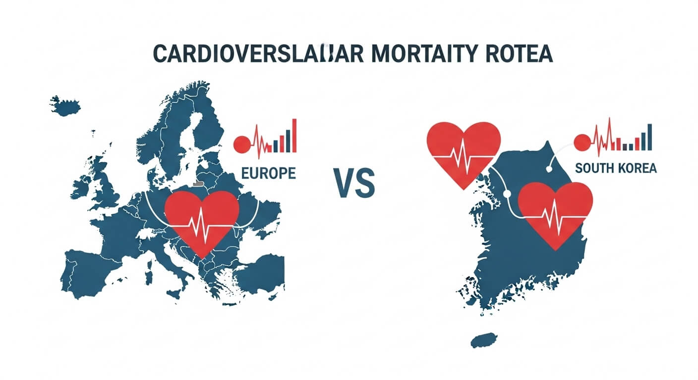 심혈관 사망률: 유럽과 한국의 현황 비교
