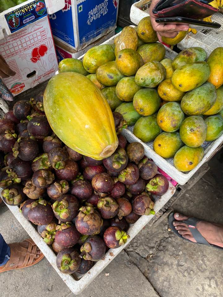 스리랑카 시골마을에서 장보기