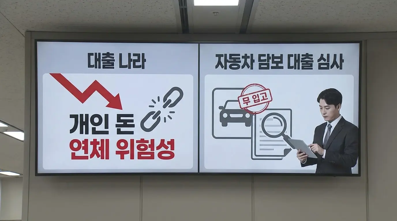 대출 나라 개인 돈 연체 위험성 및 무 입고 자동차 담보 대출 심사