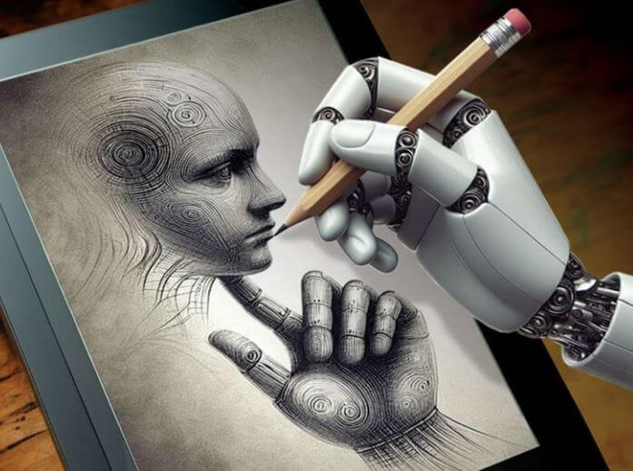 웹툰을 그리고 있는 AI 사진
