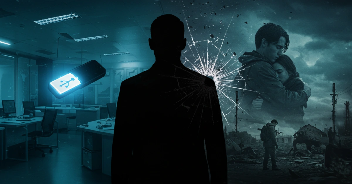 CIA 요원과 USB, 소녀 보호 장면 등 영화 속 주요 상징을 담은 콜라주 이미지