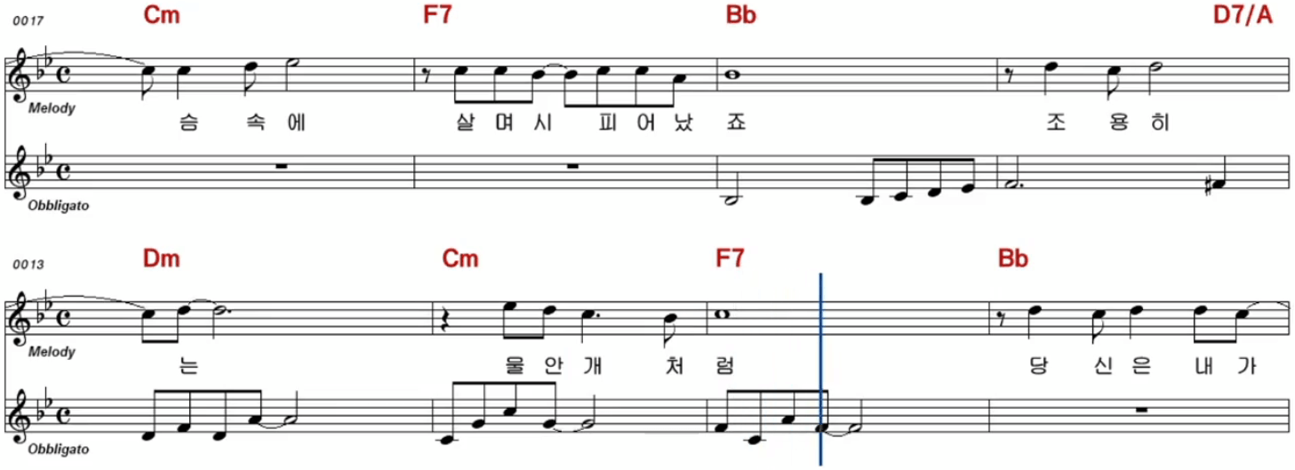 석미경 물안개 악보