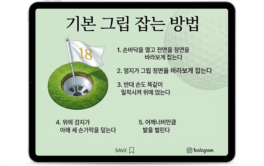 퍼터 그립 잡는법