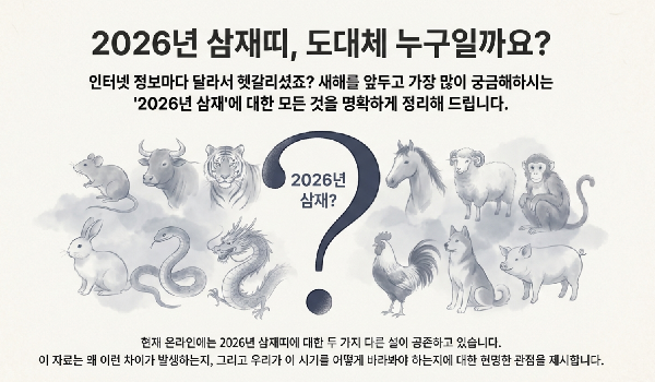 2026년 삼재띠는 ?