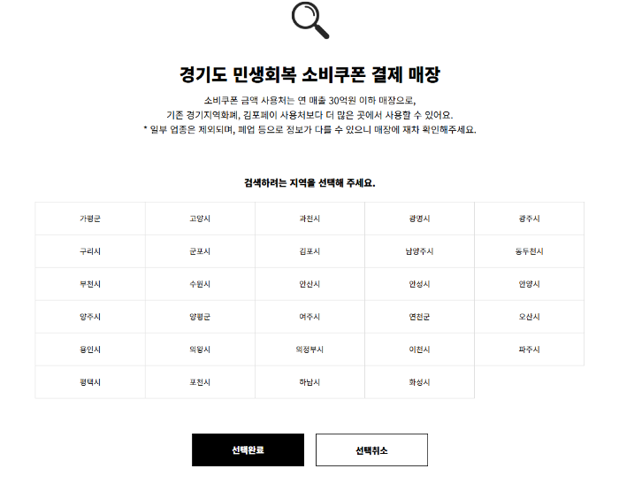 민생회복 소비쿠폰 온라인 조회