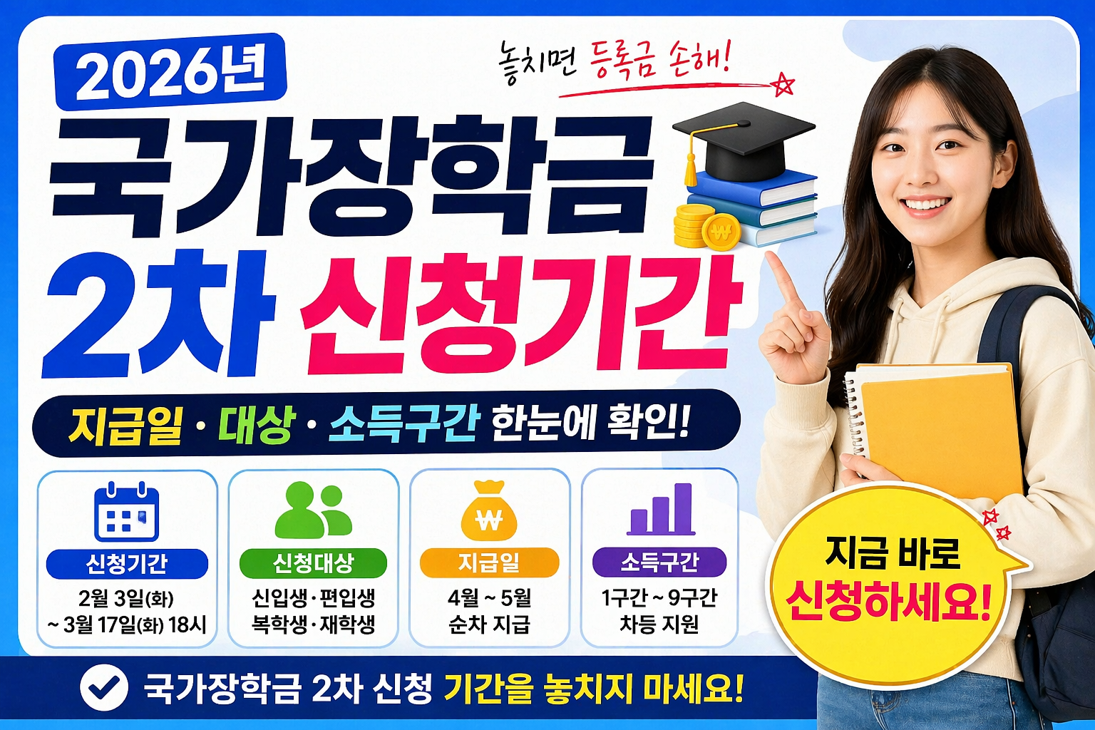국가장학금 신청기간 지급일