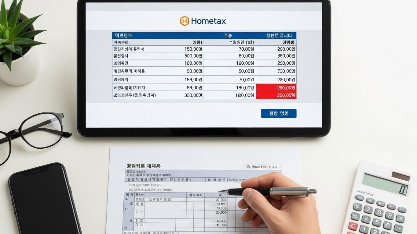 홈택스 연말정산