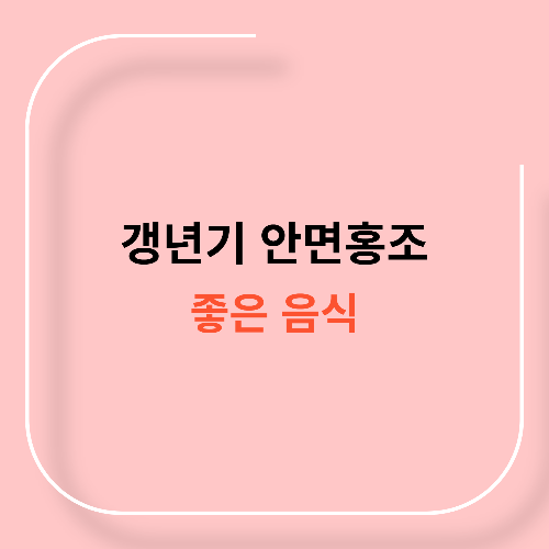 갱년기 안면홍조에 좋은음식11