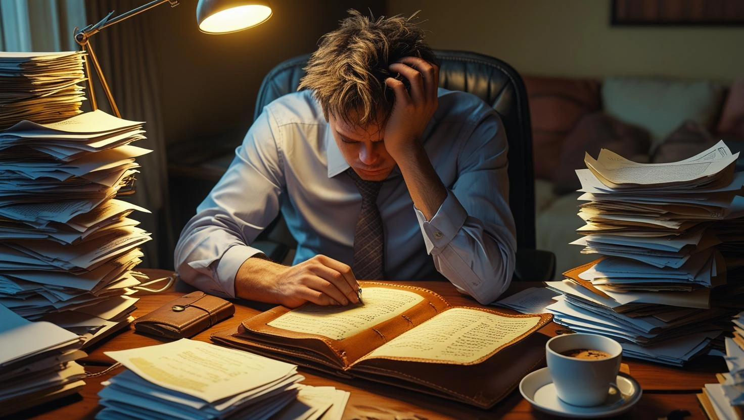 번아웃 초기 증상을 기록하며 조기 인식을 실천하는 피로한 직장인