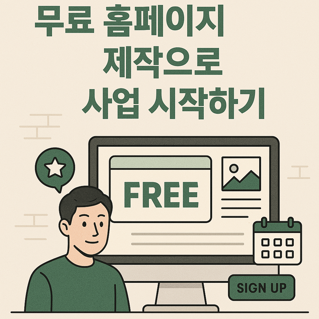 무료 홈페이지 제작으로 사업 시작하기에 관한 이미지