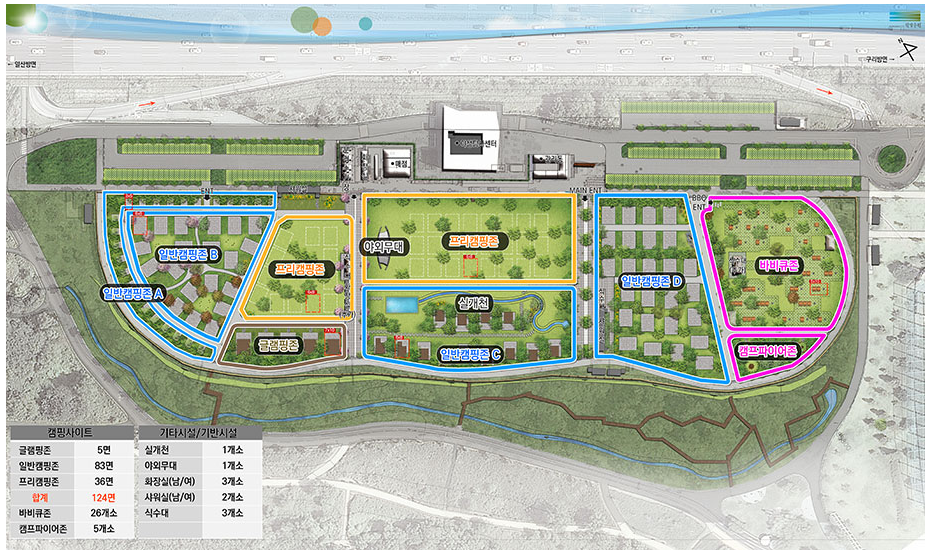 난지캠핑장 평면도