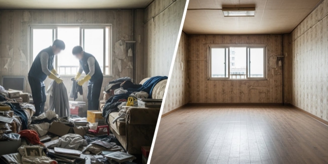 상주 고독사 정리 후 모습