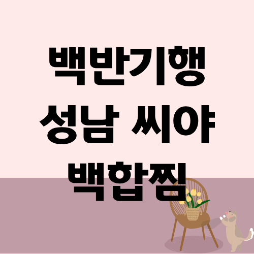 백반기행 성남 백합찜 갑오징어 씨야