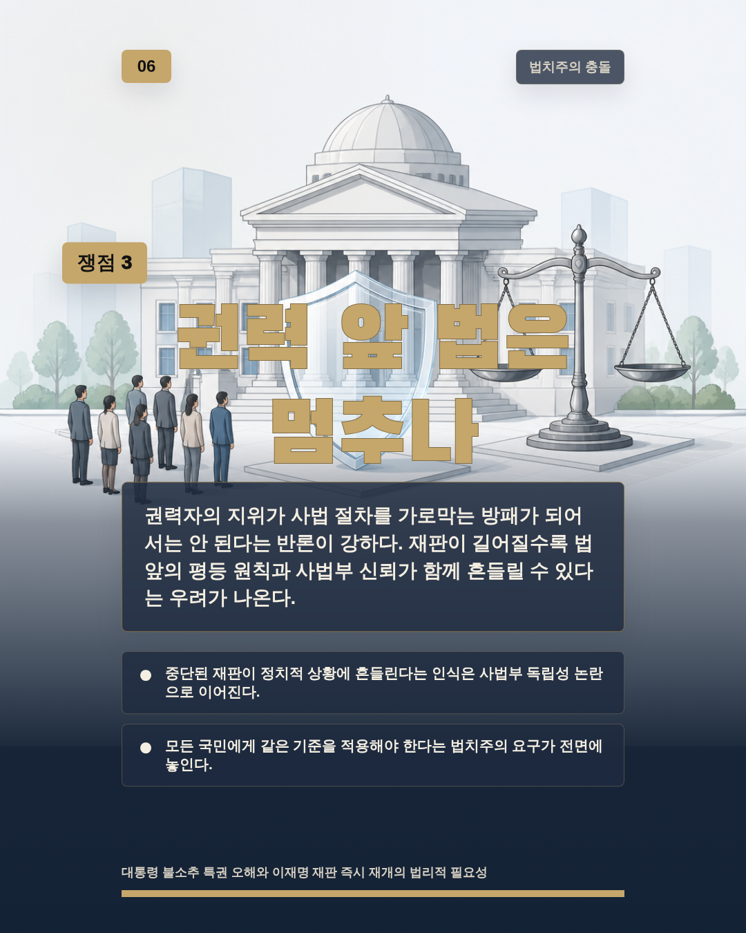 권력 앞 법은 멈추나
