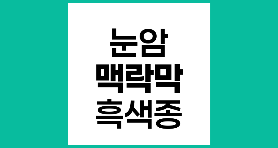 맥락막흑색종의 이해, 눈에 발생하는 악성 종양