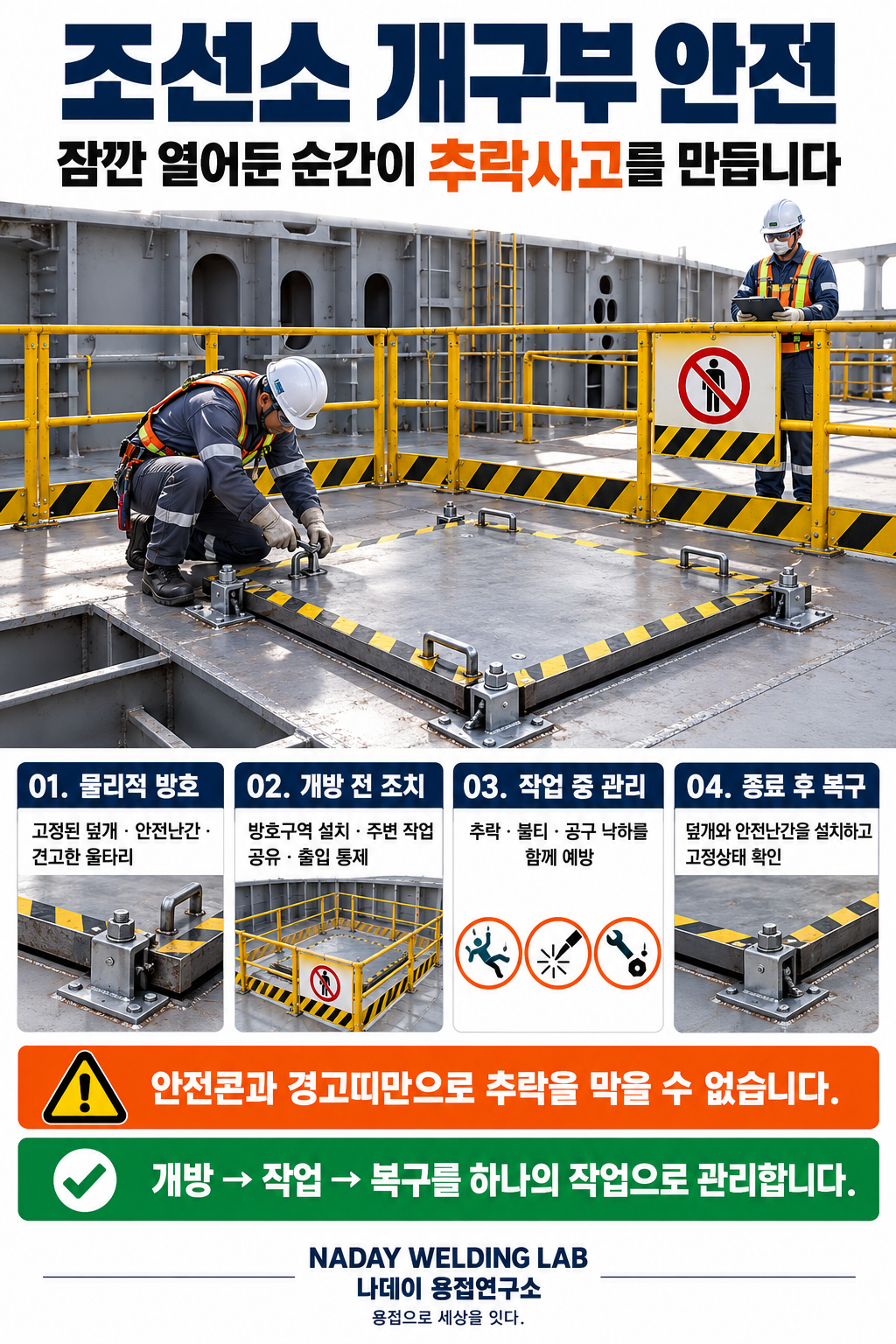 조선소 개구부 안전|개방·작업·복구 관리