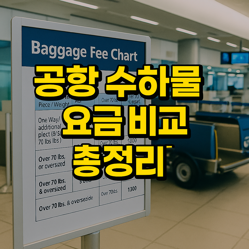 공항 수하물 요금 비교표 총정리