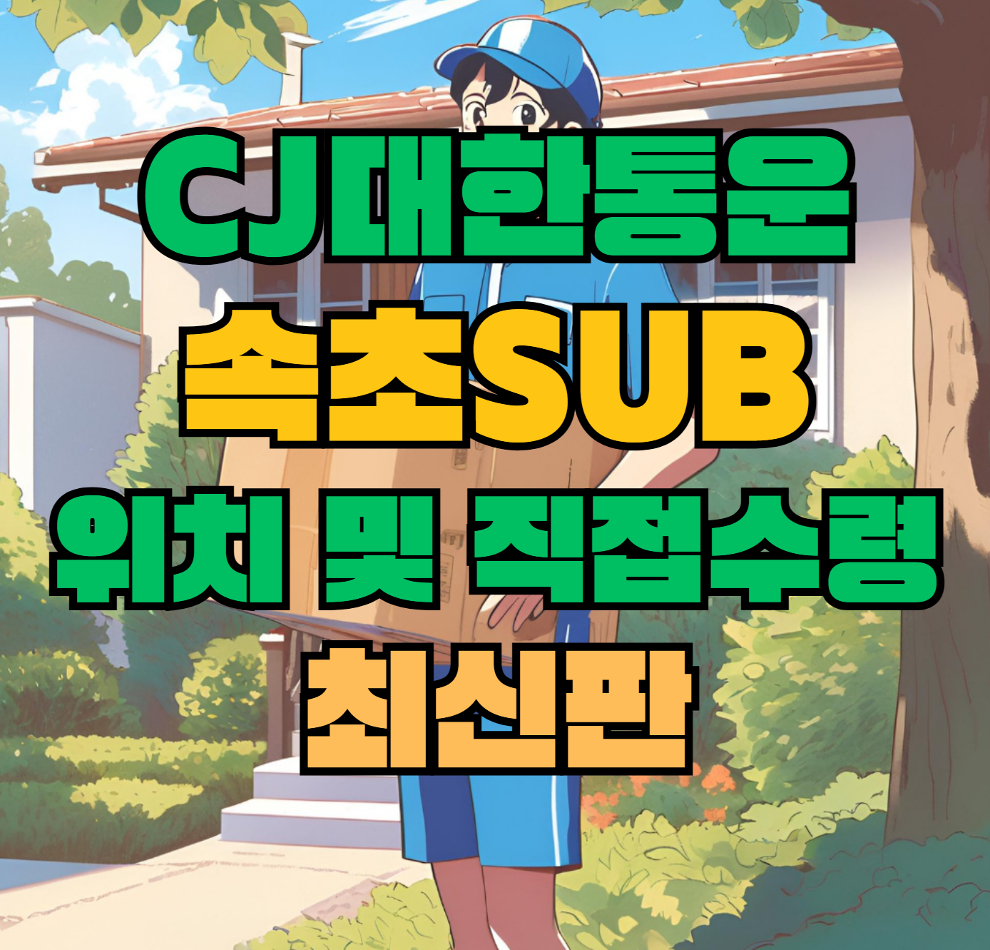 CJ대한통운 속초sub 허브 서브 터미널 위치 및 상품 수령 방법 최신판