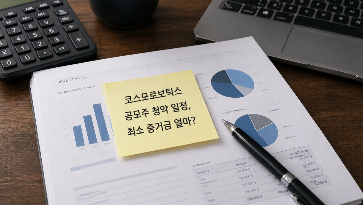 코스모로보틱스 공모주 청약 증거금 일정 3분 완벽 정리