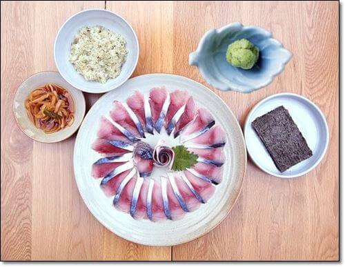 고추냉이와 사시미