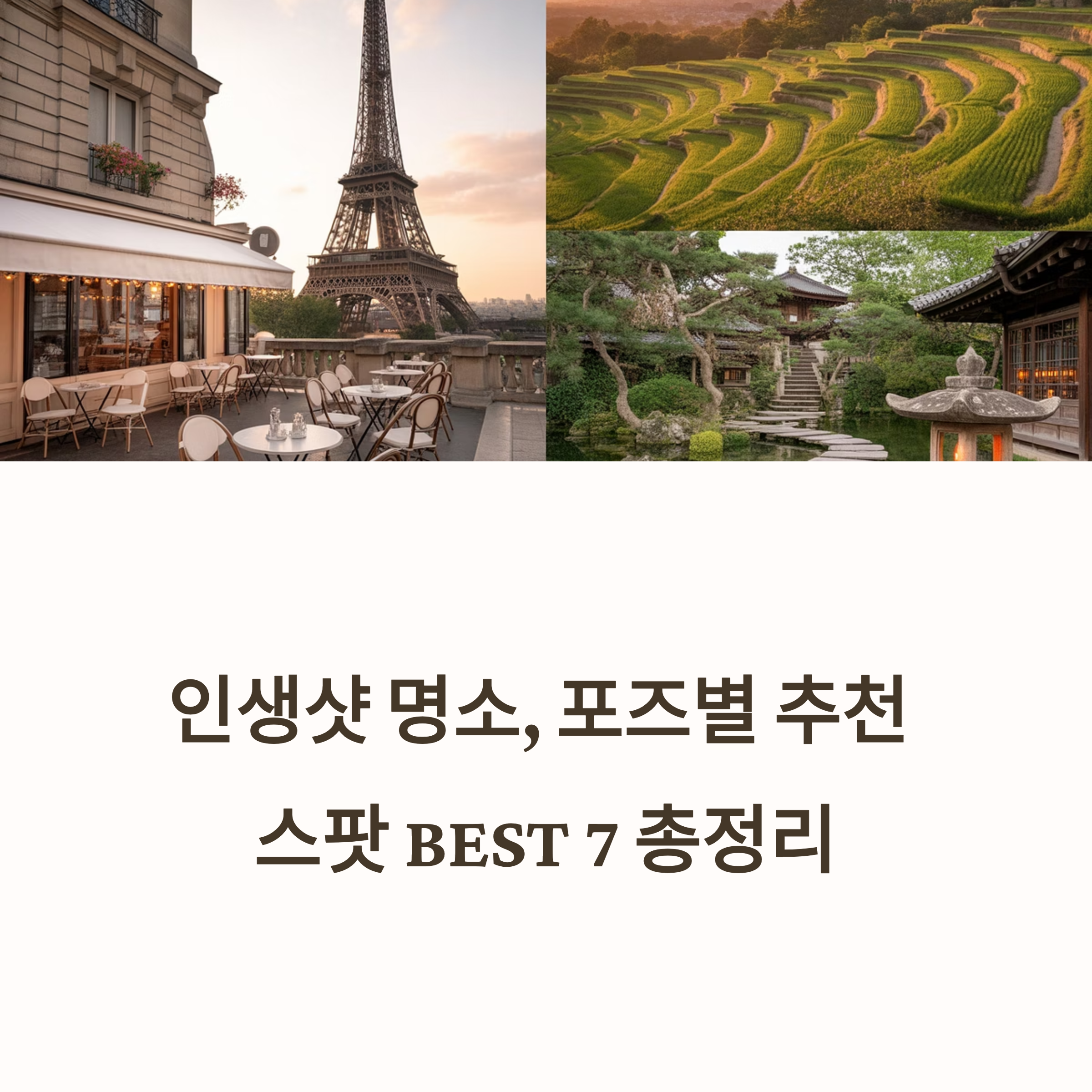 인생샷 명소, 포즈별 추천